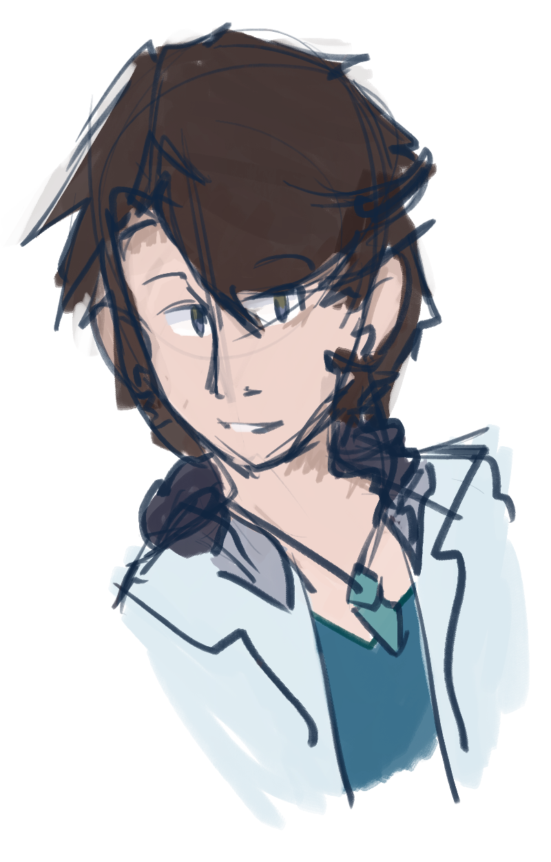 a hastily-drawn portrait